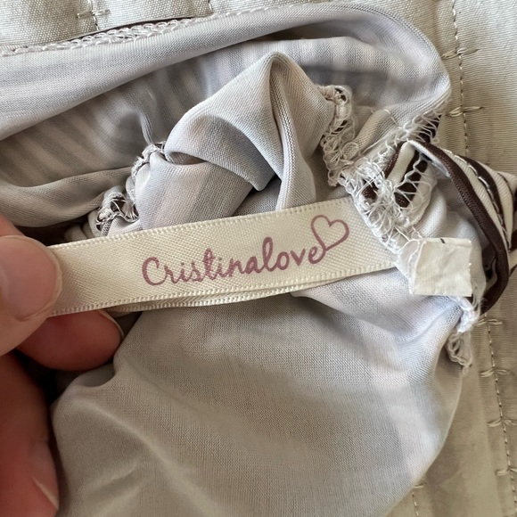 CRISTINA LOVE Short Sleeve Striped Dress Size Medium for Woman EUC - Picture 8 of 10